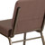 Flash Furniture FD-CH0221-4-GV-BNDOT-GG Brown 21.25" Width Steel Book Rack with Communion Cup Holder Gold Vein Frame Hercules Series Extra Wide Stacking Church Chair