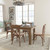 Flash Furniture XA-FARM-17-GG 46" W x 30" D x 30" H Rectangular Rustic Stained Finish Farm Table and 4 Chairs Set