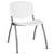 Flash Furniture RUT-F01A-WH-GG White Metal Frame Perforated Back Hercules Series Stacking Chair