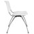 Flash Furniture RUT-F01A-WH-GG White Metal Frame Perforated Back Hercules Series Stacking Chair