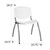 Flash Furniture RUT-F01A-WH-GG White Metal Frame Perforated Back Hercules Series Stacking Chair