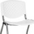 Flash Furniture RUT-F01A-WH-GG White Metal Frame Perforated Back Hercules Series Stacking Chair