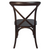 Flash Furniture X-BACK-W Walnut Elmwood Bent X Back Side Chair