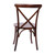 Flash Furniture X-BACK-W Walnut Elmwood Bent X Back Side Chair