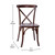 Flash Furniture X-BACK-W Walnut Elmwood Bent X Back Side Chair
