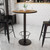 Flash Furniture XU-RD-30-WALTB-TR18B-3CFR-GG Walnut Laminate Round Top PVC T-Mold Edge Table