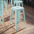 Flash Furniture ET-BT3503-30-DB-GG 30" H Blue Green Galvanized Steel with Drain Hole Seat Bar Stool