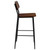 Flash Furniture XU-DG-60725B-GG 29-5/8"H Mahogany Finish Back And Seat With Curver Back Steel Tubular Frame Dining Barstool