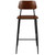 Flash Furniture XU-DG-60725B-GG 29-5/8"H Mahogany Finish Back And Seat With Curver Back Steel Tubular Frame Dining Barstool