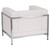 Flash Furniture ZB-IMAG-CHAIR-WH-GG White LeatherSoft Upholstery Button Seat and Back Hercules Imagination Series Chair
