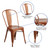 Flash Furniture ET-3534-POC-GG Copper Metal Curved Back with Vertical Slat Chair