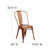 Flash Furniture ET-3534-POC-GG Copper Metal Curved Back with Vertical Slat Chair