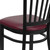 Flash Furniture XU-DG-6Q2B-VRT-BURV-GG Metal Vertical Slat Back Burgundy Vinyl Upholstered Seat Hercules Series Restaurant Chair