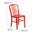 Flash Furniture CH-61200-18-RED-GG Vertical Slat Back For Indoor/Outdoor Commercial and Residential Use Red Chair