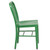 Flash Furniture CH-61200-18-GN-GG Vertical Slat Back For Indoor/Outdoor Commercial and Residential Use Green Chair