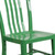 Flash Furniture CH-61200-18-GN-GG Vertical Slat Back For Indoor/Outdoor Commercial and Residential Use Green Chair