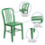 Flash Furniture CH-61200-18-GN-GG Vertical Slat Back For Indoor/Outdoor Commercial and Residential Use Green Chair