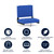 Flash Furniture XU-STA-BL-GG Blue Fabric Canvas Seat and Back Cover Grandstand Ultra-Padded Comfort Seat