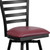 Flash Furniture XU-6F8B-LADSWVL-BURV-GG Burgundy Vinyl Padded Swivel Seat with Metal Ladder Back Hercules Series Bar Stool