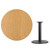 Flash Furniture XU-RD-42-NATTB-TR24-GG 42" Dia. Round Natural Laminated Dining Height Table with Pedestal Base
