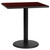 Flash Furniture XU-MAHTB-3030-TR18-GG 30"W x 30"D x 31-1/8"H Melamine Core With Mahogany Laminate Finish Cast Iron Column With Black Powder Coated Finish Square Dining Height Table