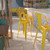 Flash Furniture CH-31320-30GB-YL-GG Yellow Galvanized Steel With Drain Hole In Seat Bar Stool