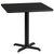 Flash Furniture XU-BLKTB-3030-T2222-GG 30" W Black Cast Iron Column Powder Coated and Laminate Finish Square Table