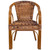 Flash Furniture SDA-AD632009D-1-GG Red Bamboo Burning Brown Rattan Seat and Curved Back Cadiz Series Patio Stacking Armchair