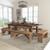 Flash Furniture XA-FARM-3-GG 96"W x 40"D x 30"H Folding Table With Wood Base Rectangular Antique Rustic Design Hercules Series Folding Farm Table Set