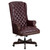 Flash Furniture CI-360-BY-GG Burgundy Bonded Leather Mahogany Wood Capped Metal Base Traditional Executive Swivel Office Chair
