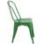 Flash Furniture ET-CT002-4-30-GN-GG Green Steel Square Table Set with 4 Chairs