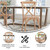 Flash Furniture X-BACK-DRIFT Driftwood Elmwood Bent X Back Side Chair