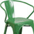 Flash Furniture CH-31270-GN-GG Green Galvanized Steel with Arms Vertical Slat Back and Drain Hole Seat Armchair
