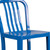 Flash Furniture CH-61200-30-BL-GG Green Galvanized Steel Vertical Slat Back Bar Stool