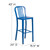 Flash Furniture CH-61200-30-BL-GG Green Galvanized Steel Vertical Slat Back Bar Stool