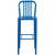 Flash Furniture CH-61200-30-BL-GG Green Galvanized Steel Vertical Slat Back Bar Stool