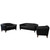 Flash Furniture 111-SET-BK-GG Black LeatherSoft with Sturdy Hardwood Construction Hercules Imperial Series Reception Set