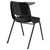 Flash Furniture RUT-EO1-01-PAD-LTAB-GG Black Flip-Up Left Handed Plastic Tablet Arm Upholstered Seat and Back Hercules Series Ergonomic Shell Chair