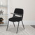 Flash Furniture RUT-EO1-01-PAD-LTAB-GG Black Flip-Up Left Handed Plastic Tablet Arm Upholstered Seat and Back Hercules Series Ergonomic Shell Chair