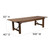 Flash Furniture XA-FARM-14-GG 108" W x 40" D x 30" H Rectangular Antique Rustic Folding Hercules Series Farm Table Set with 8 Chairs