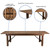 Flash Furniture XA-FARM-14-GG 108" W x 40" D x 30" H Rectangular Antique Rustic Folding Hercules Series Farm Table Set with 8 Chairs