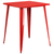 Flash Furniture CH-51040-40-RED-GG Red Square Brace Underneath Top Table