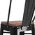 Flash Furniture CH-31320-30GB-BK-WD-GG Black Metal Curved Back With Vertical Slat Bistro Style Bar Stool
