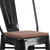 Flash Furniture CH-31320-30GB-BK-WD-GG Black Metal Curved Back With Vertical Slat Bistro Style Bar Stool