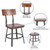 Flash Furniture XU-DG-60582-GG Walnut Finish Rectangular Wood Back 1" Thick Walnut Beechwood Seat Flint Series Restaurant Dining Chair