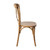 Flash Furniture X-BACK-LB Light Brown Elmwood Bent X Back Side Chair