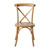 Flash Furniture X-BACK-LB Light Brown Elmwood Bent X Back Side Chair