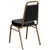 Flash Furniture FD-BHF-1-ALLGOLD-BK-GG Black Vinyl Upholstered Trapezoidal Back Panel Gold Powder Coated Frame Finish Hercules Series Stacking Banquet Chair
