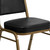 Flash Furniture FD-BHF-1-ALLGOLD-BK-GG Black Vinyl Upholstered Trapezoidal Back Panel Gold Powder Coated Frame Finish Hercules Series Stacking Banquet Chair