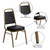 Flash Furniture FD-BHF-1-ALLGOLD-BK-GG Black Vinyl Upholstered Trapezoidal Back Panel Gold Powder Coated Frame Finish Hercules Series Stacking Banquet Chair